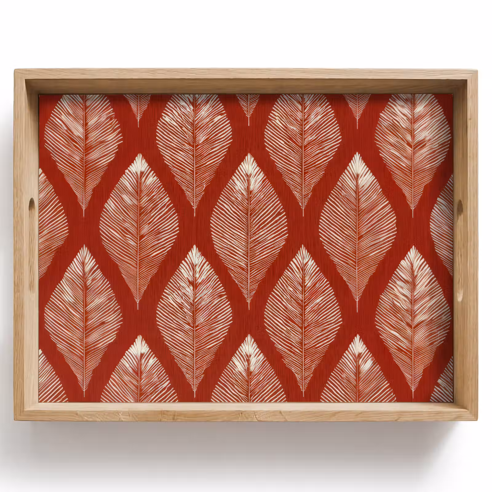 Vassoio - Foglie - Rosso - Elegante — 1