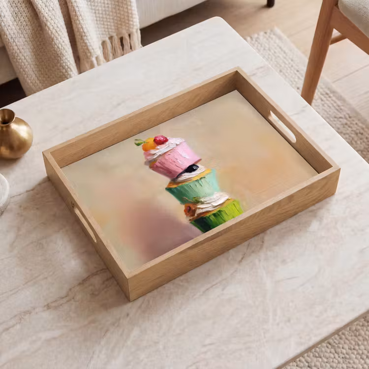 Vassoio - Cupcake - Impilati - Colorati - Frutta — 2