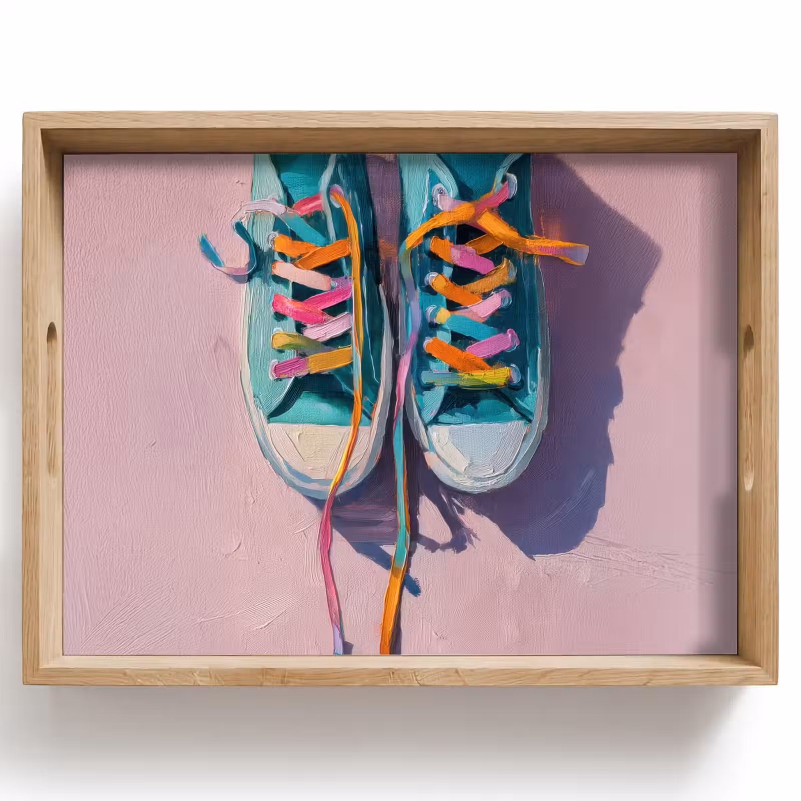 Vassoio - Scarpe da ginnastica - Lacci - Colorate - Ombra — 1