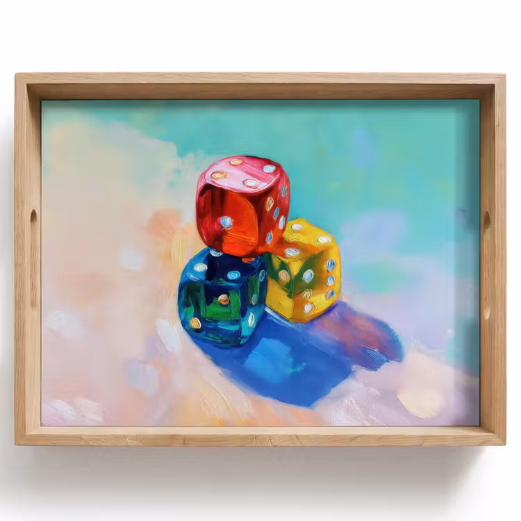 Vassoio - Dadi - Colorati - Numeri - Puntini — 1
