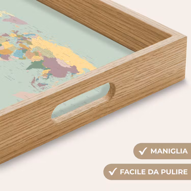 Vassoio - Mappa del mondo - Realistica - Mappa — 8