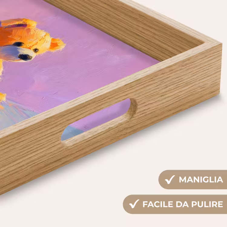 Vassoio - Orsacchiotto - Ombra - Pennellate - Viola — 8
