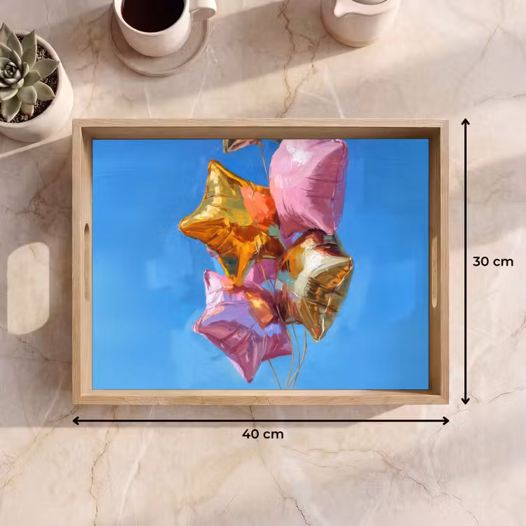 Vassoio - Palloncini - Oro - A forma di stella - Rosa — 7