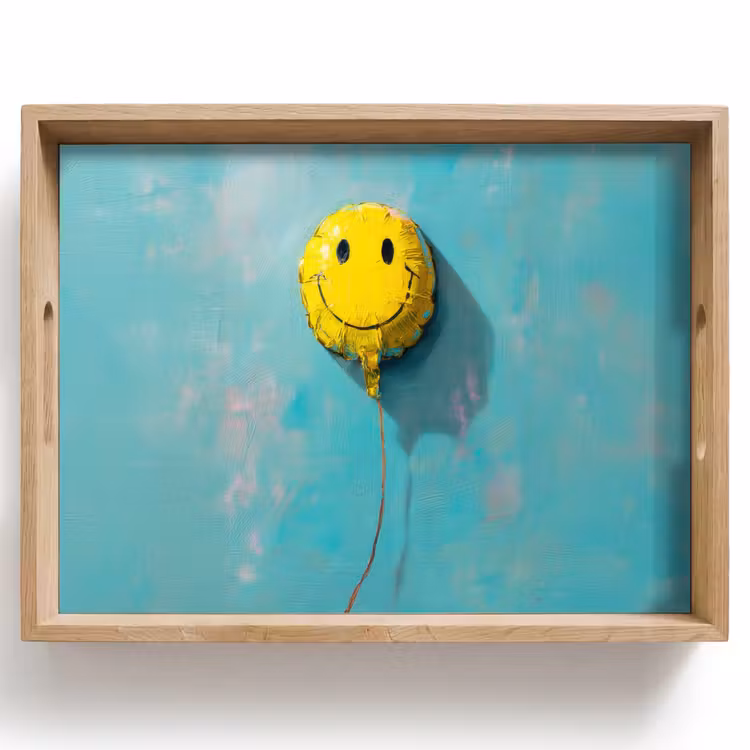 Vassoio - Palloncino - Giallo - Smiley — 1