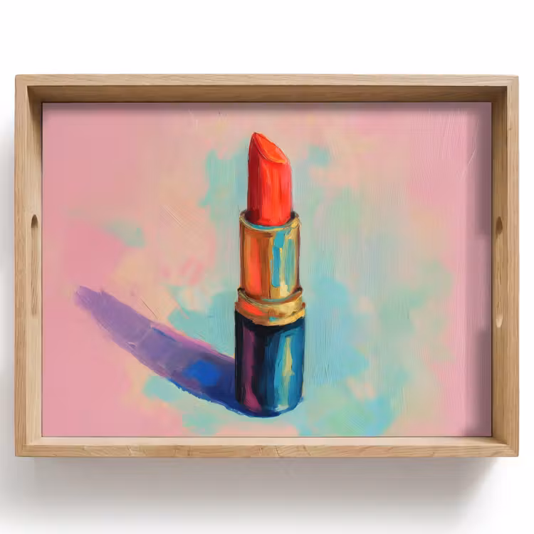Vassoio - Rossetto - Rosso - Pennellate — 1