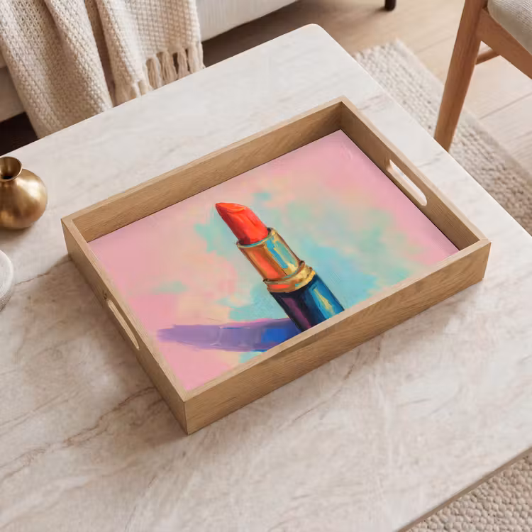 Vassoio - Rossetto - Rosso - Pennellate — 2
