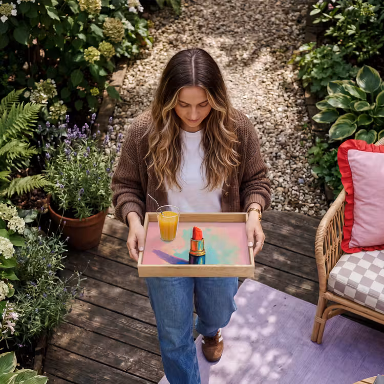 Vassoio - Rossetto - Rosso - Pennellate — 6