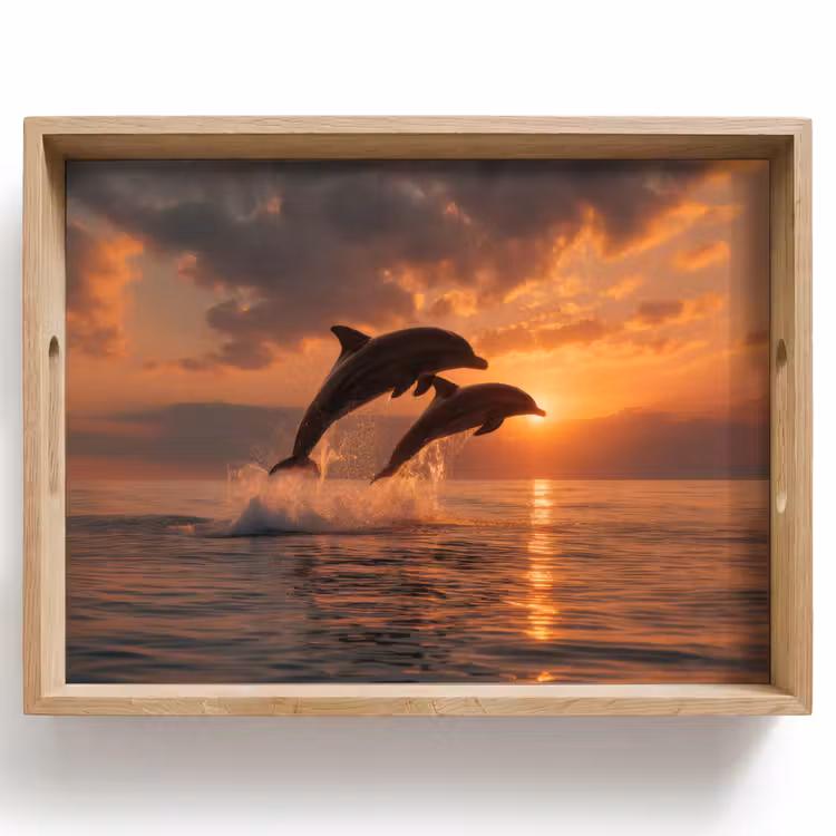 Vassoio - Delfini - Mare - Realistico — 1