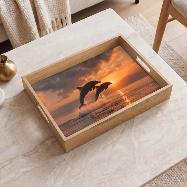 Vassoio - Delfini - Mare - Realistico — 2