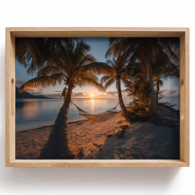 Vassoio - Palme - Amaca - Spiaggia - Tramonto — 1