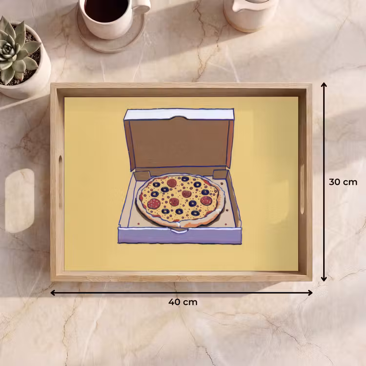 Vassoio - Pizza - Scatola - Salame - Illustrazione — 7