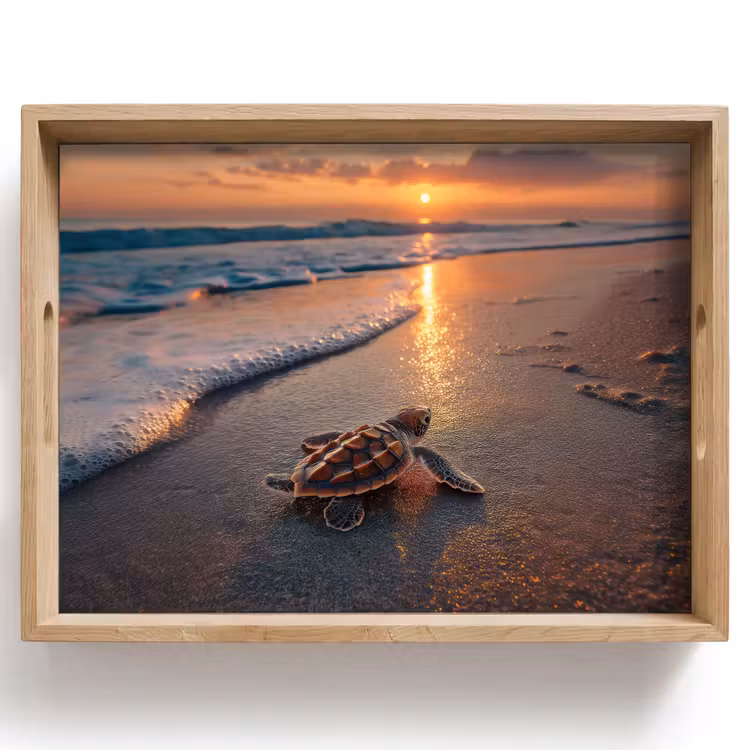 Vassoio - Tartaruga - spiaggia - Tramonto — 1