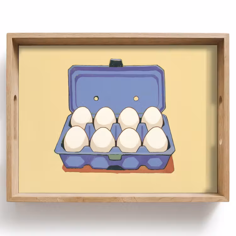 Vassoio - Uova - Scatola - Minimalista - Blu — 1