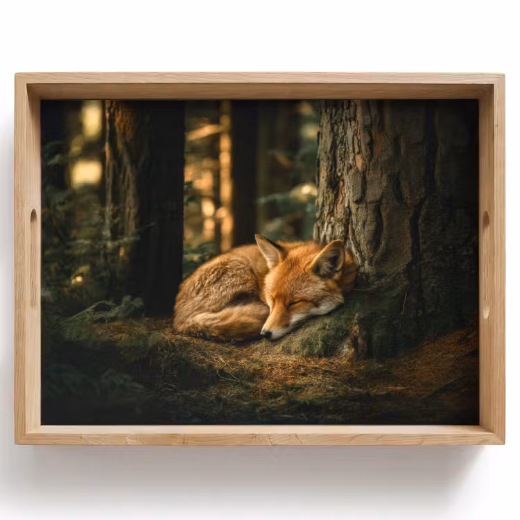 Vassoio - Volpe - Foresta - Sonno — 1