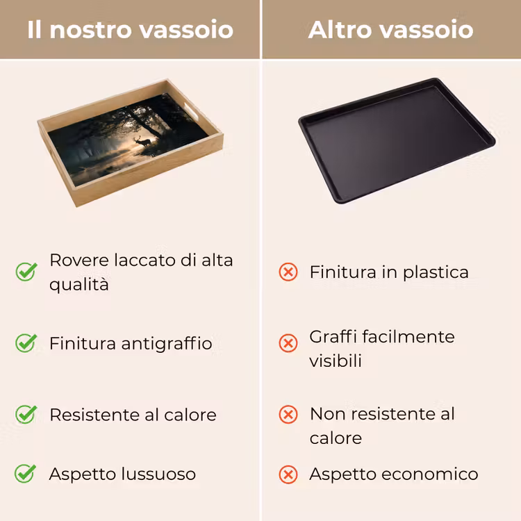 Vassoio - Cervo - Ruscello della foresta - Mistico — 9