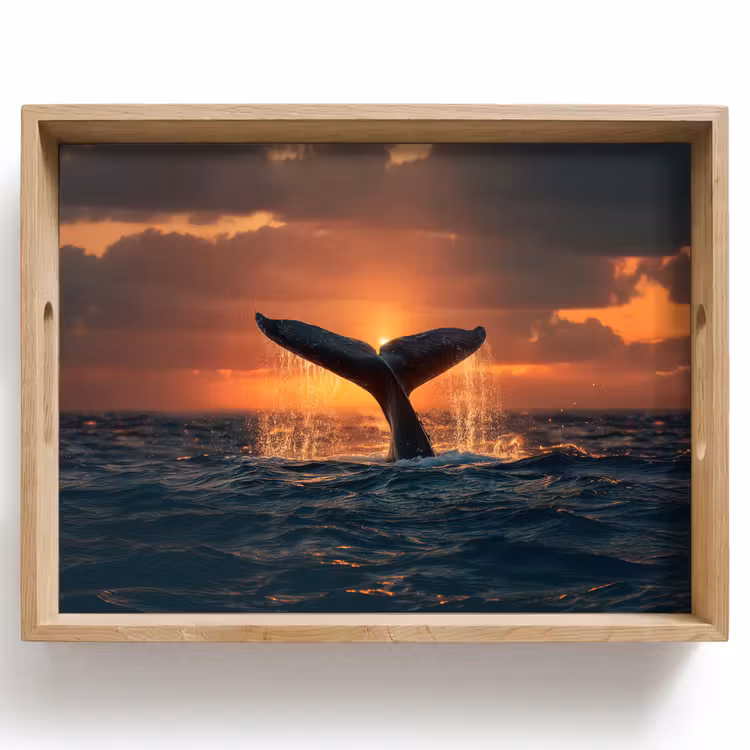 Vassoio - Coda di balena - Acqua - Tramonto — 1