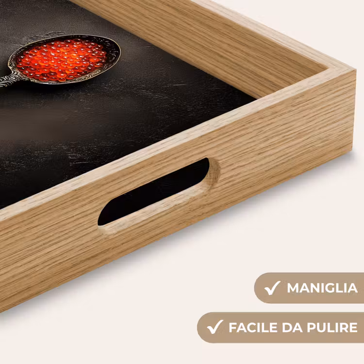 Vassoio - Nero - Cucchiaio - Caviale — 8