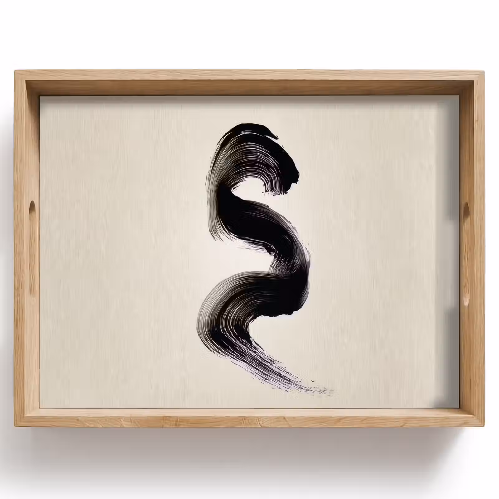 Vassoio - Pennellata - Nero - Minimalista — 1