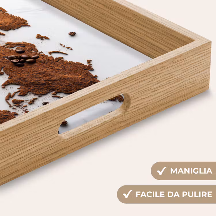 Vassoio - Mappamondo - Caffè - Marmo — 8