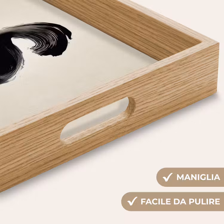 Vassoio - Pennellata - Nero - Minimalista — 8