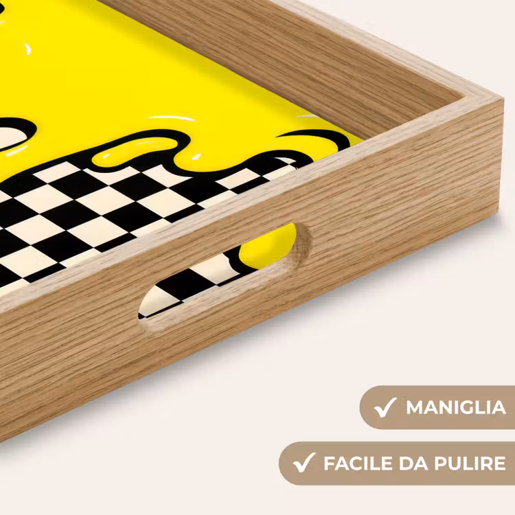 Vassoio - Bloccato - Grafica - Liquido - Giallo — 8