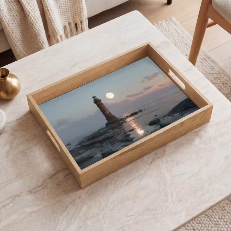 Vassoio - Faro - Pietre - Acqua - Luna — 2