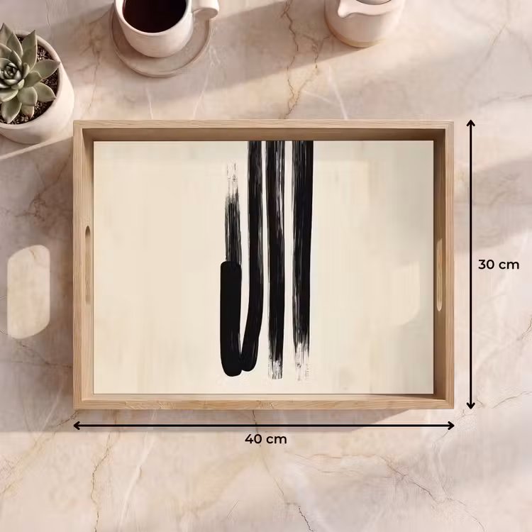Vassoio - Pennellate - Verticale - Nero — 7