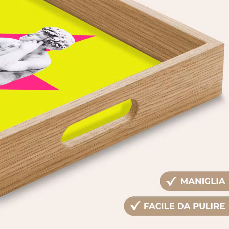 Vassoio - Statua - Uomo - Fulmine - Giallo — 8