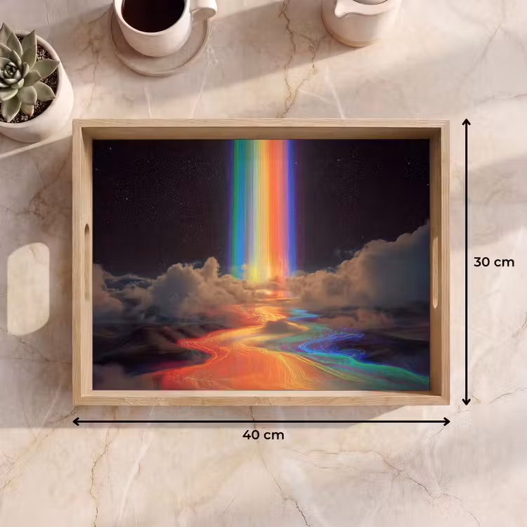 Vassoio - Arcobaleno - Verticale - Cielo stellato - Nuvole — 7