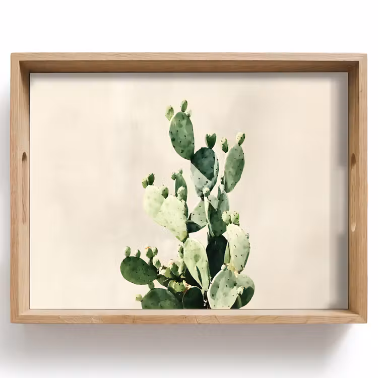 Vassoio - Cactus - Verde - Minimalista — 1