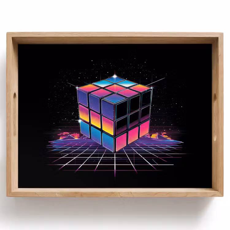 Vassoio - Cubo - Colorato - Griglia — 1