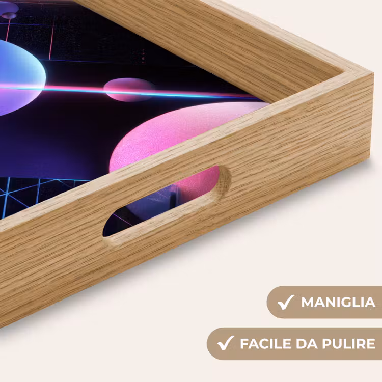 Vassoio - Lampadine - Neon - Linee - Rosa — 8