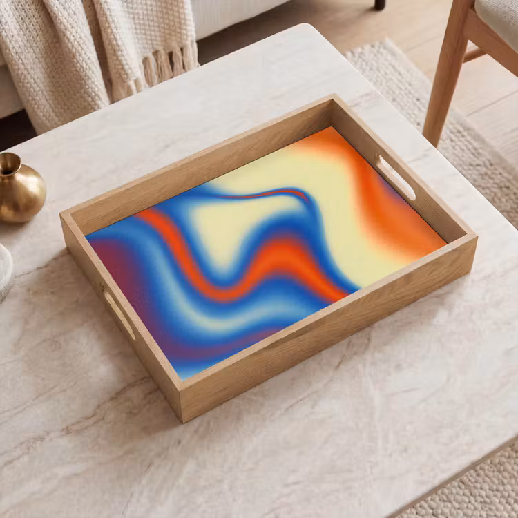 Vassoio - Onde - Colorate - Astratte — 2