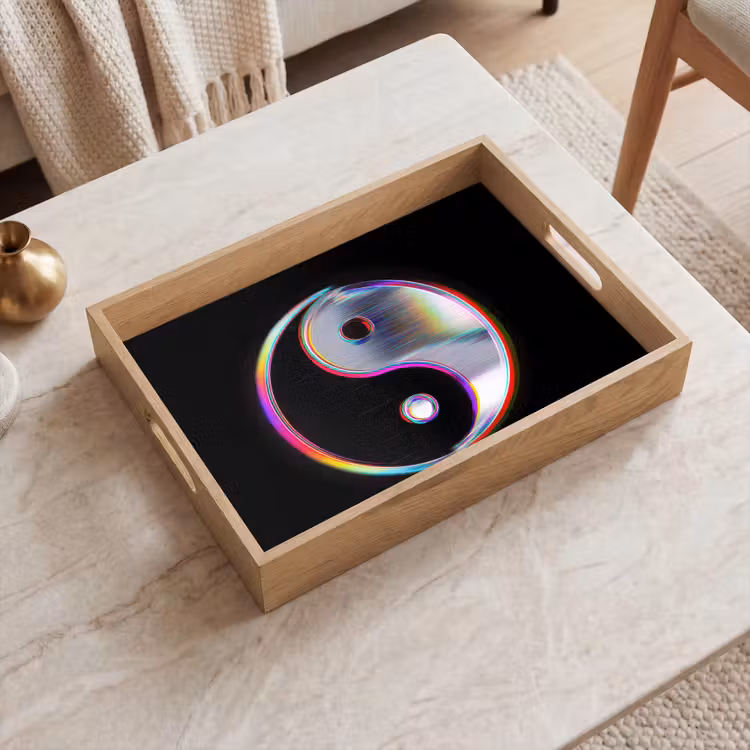 Vassoio - Yin-Yang - Cerchio - Arcobaleno — 2