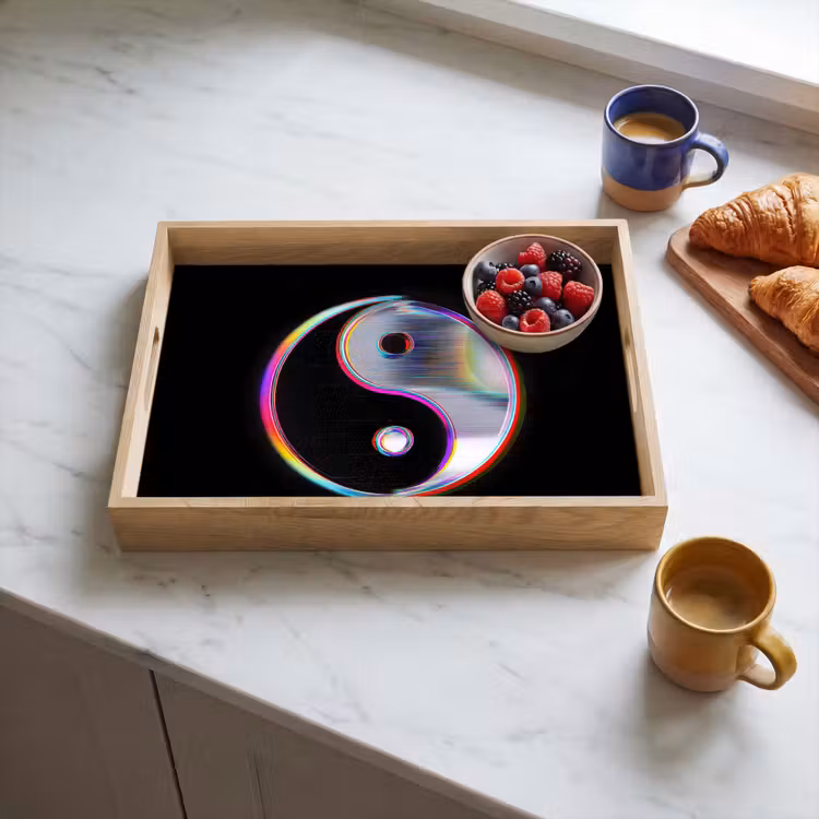 Vassoio - Yin-Yang - Cerchio - Arcobaleno — 3