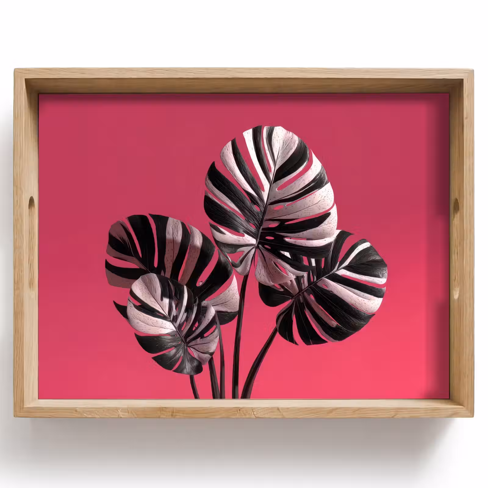 Vassoio - Foglie - Rotonde - Rosa — 1