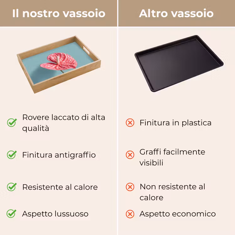 Vassoio - Foglia - Anthurium - Puntini - Rosa — 9
