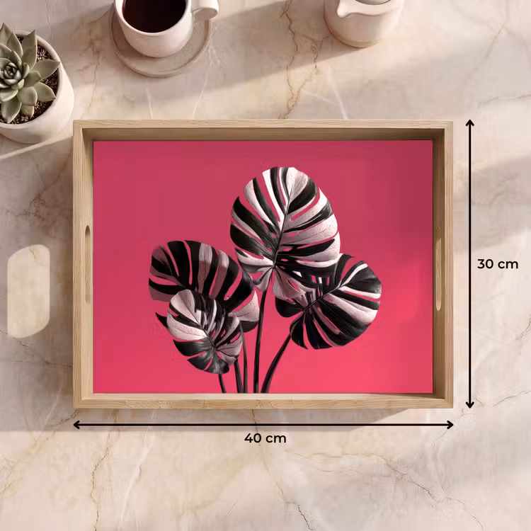 Vassoio - Foglie - Rotonde - Rosa — 7