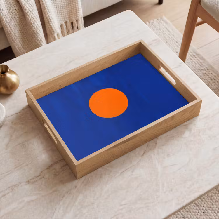 Vassoio - Forma - Rotonda - Minimalista - Blu — 2