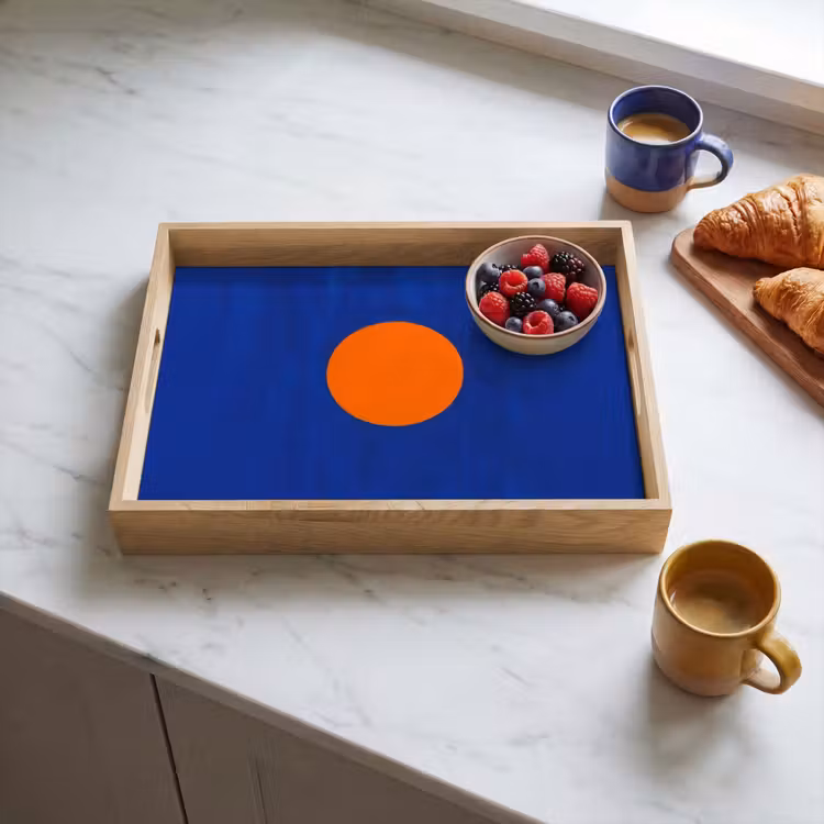 Vassoio - Forma - Rotonda - Minimalista - Blu — 3