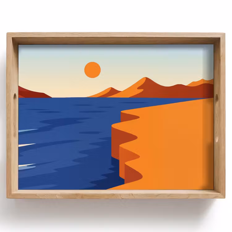 Vassoio - Paesaggio - Montagne - Sole - Mare — 1