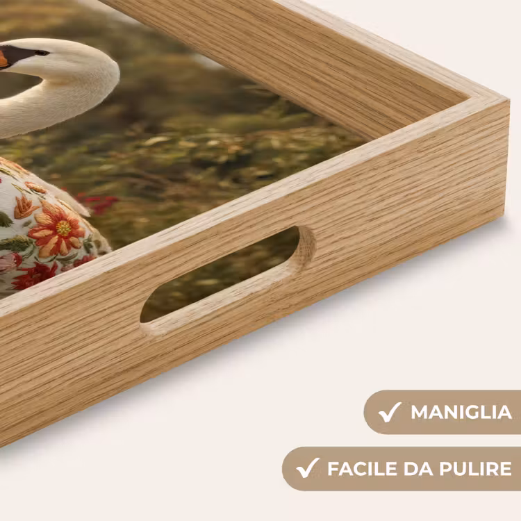 Vassoio - Cigno - Fiori - Natura — 8