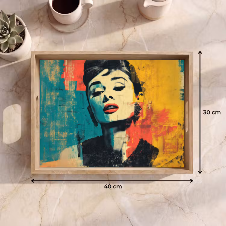 Vassoio - Donna - Labbra rosse - Espressivo - Grafica — 7