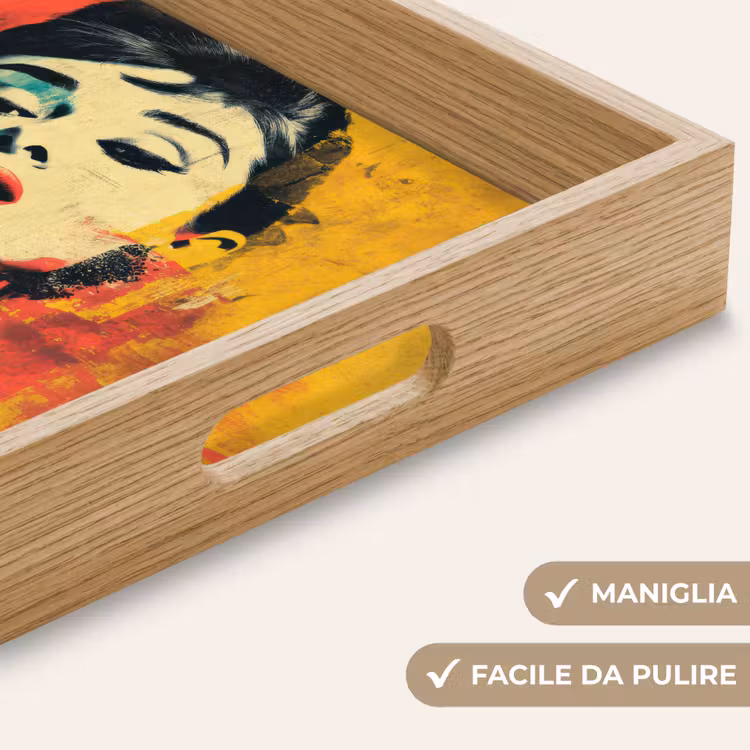 Vassoio - Donna - Labbra rosse - Espressivo - Grafica — 8