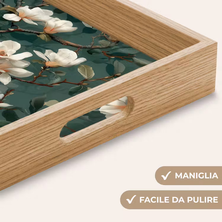 Vassoio - Fiori - Rami - Bianco - Classico — 8