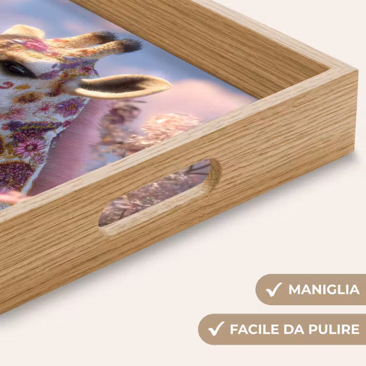Vassoio - Giraffa - Fiori - Rosa — 8