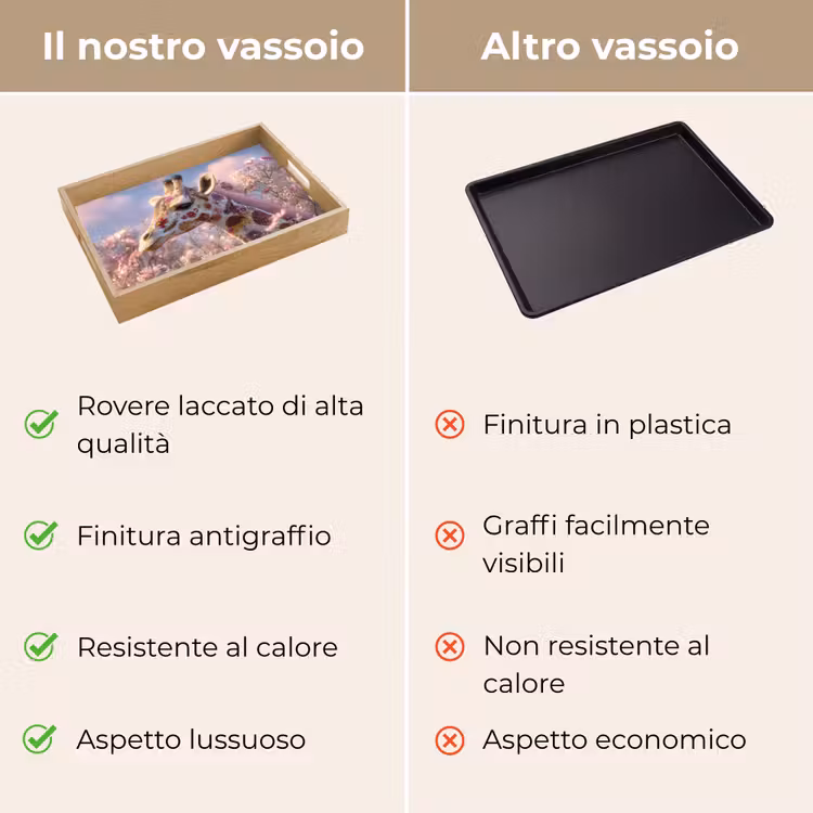 Vassoio - Giraffa - Fiori - Rosa — 9