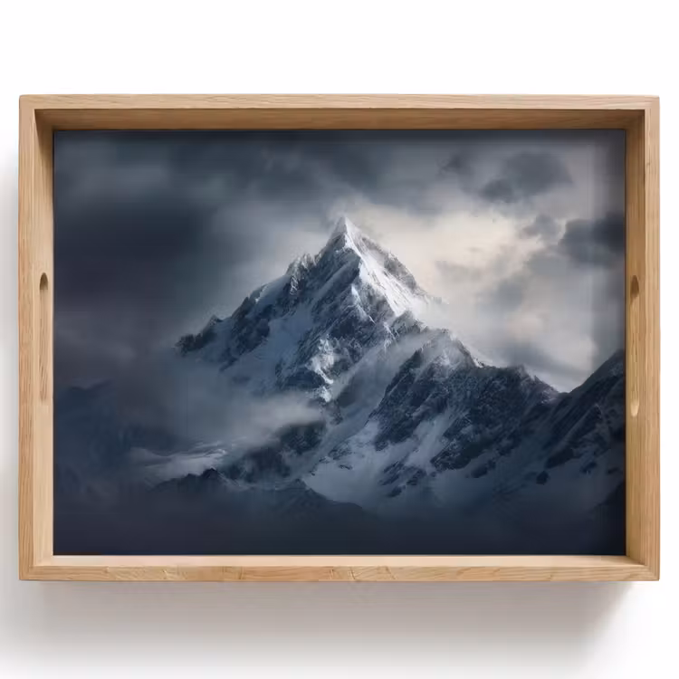 Vassoio - Neve - Montagna - Nuvole — 1