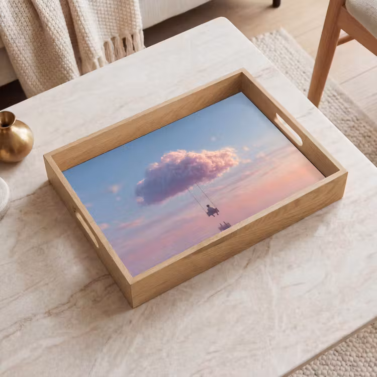 Vassoio - Nuvola - Altalena - Cielo colorato — 2
