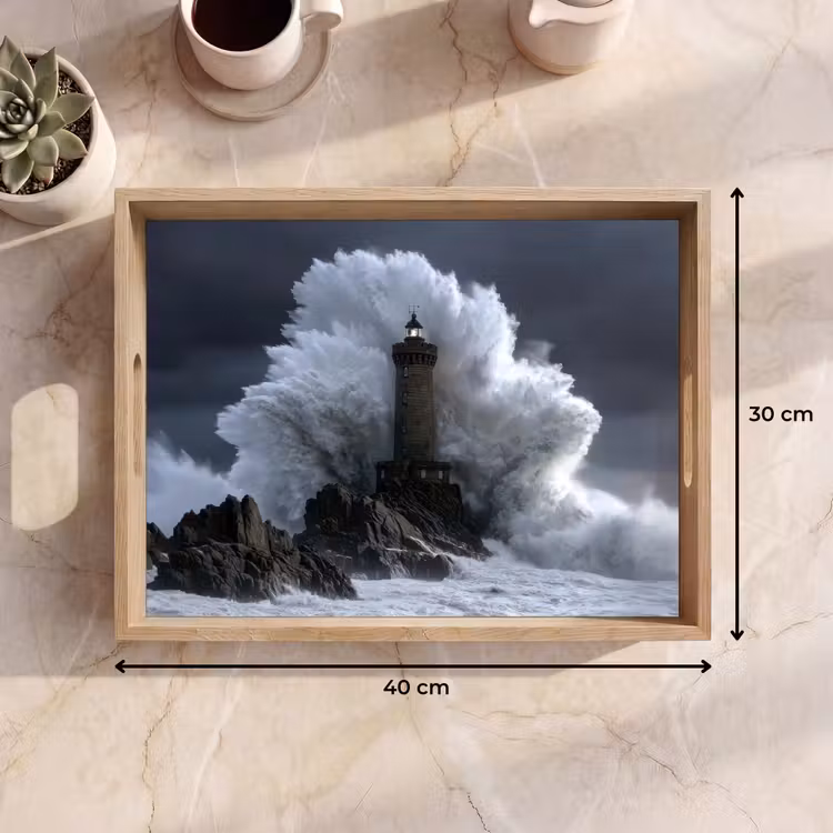 Vassoio - Onda - Faro - Acqua schiumosa — 7